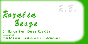 rozalia besze business card